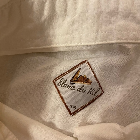 BLANC DU NIL women’s Cotton Short Sleeve Blouse T5 size L/XL - Picture 8 of 12